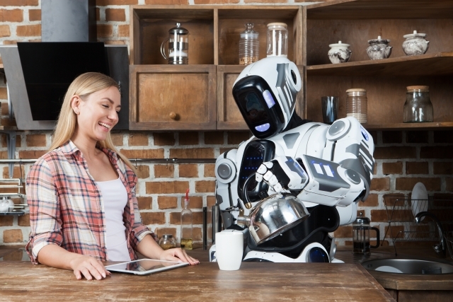 ロボットと女性